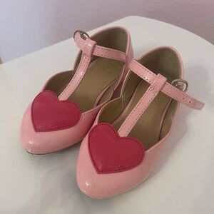 Janie and Jack Pink Heart Dress Shoes